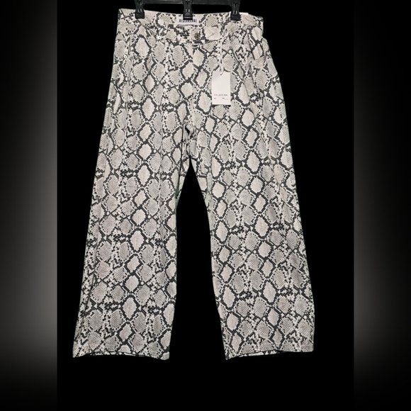 Disclosure Snake Print Baggy Relaxed Fit NWT 14 W - 32 Waist 28 Inseam - Picture 2 of 7